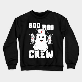 Boo Boo Crew Cute Nurse Ghost Costume Girls Funny Halloween Crewneck Sweatshirt